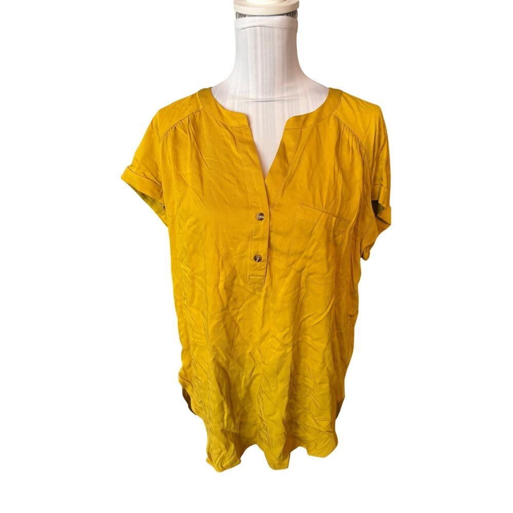 Rose & Olive Yellow Blouse Size L